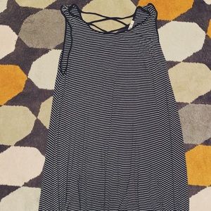 soft striped shift dress